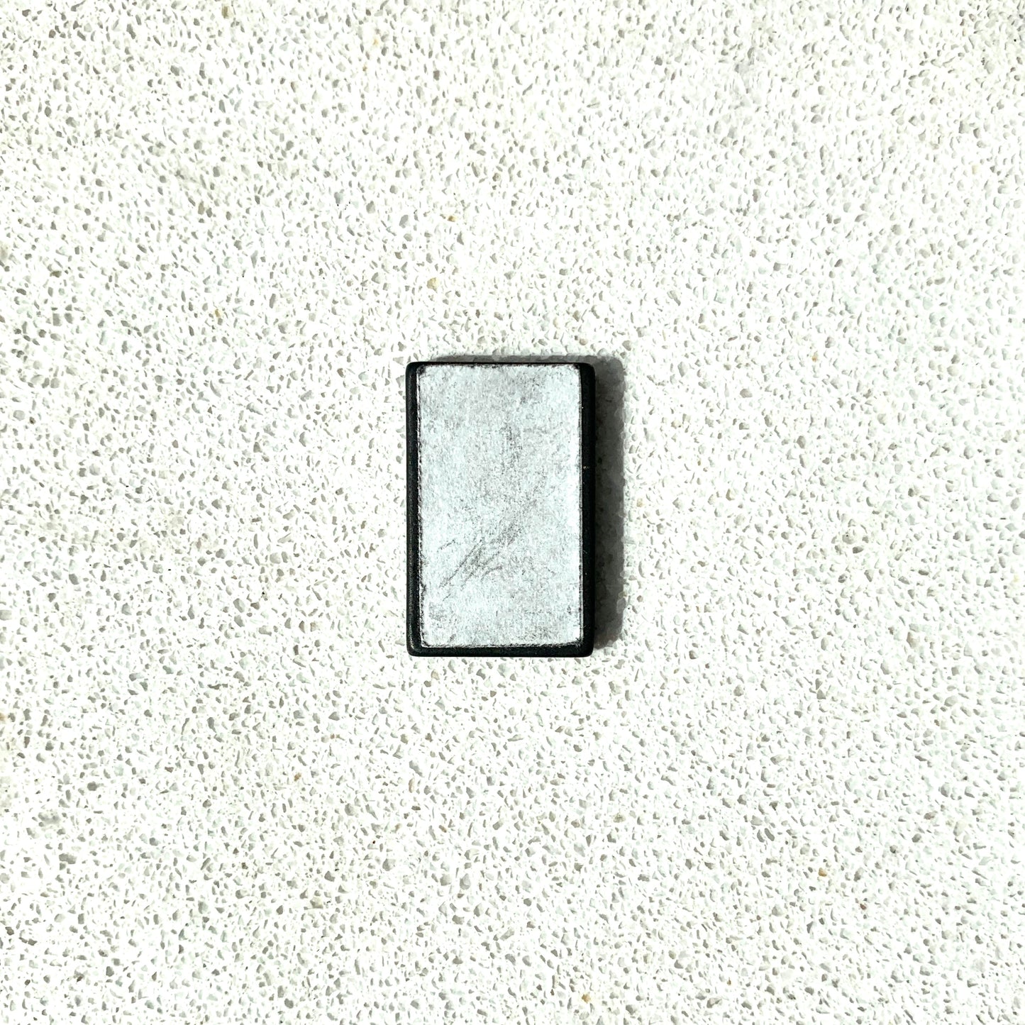 Karelian Shungite Non-polished Rectangular Phone Plate 15 x 25 mm