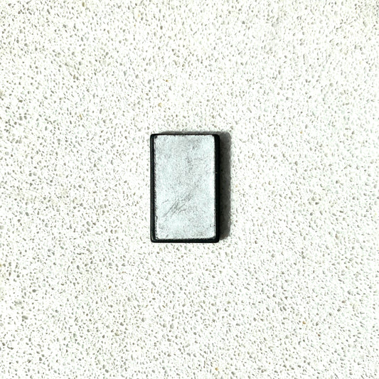 Karelian Shungite Non-polished Rectangular Phone Plate 15 x 25 mm