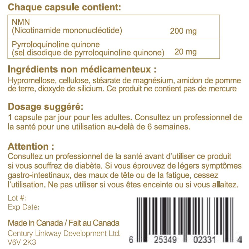 NMN Ingredients Composition David Sinclair